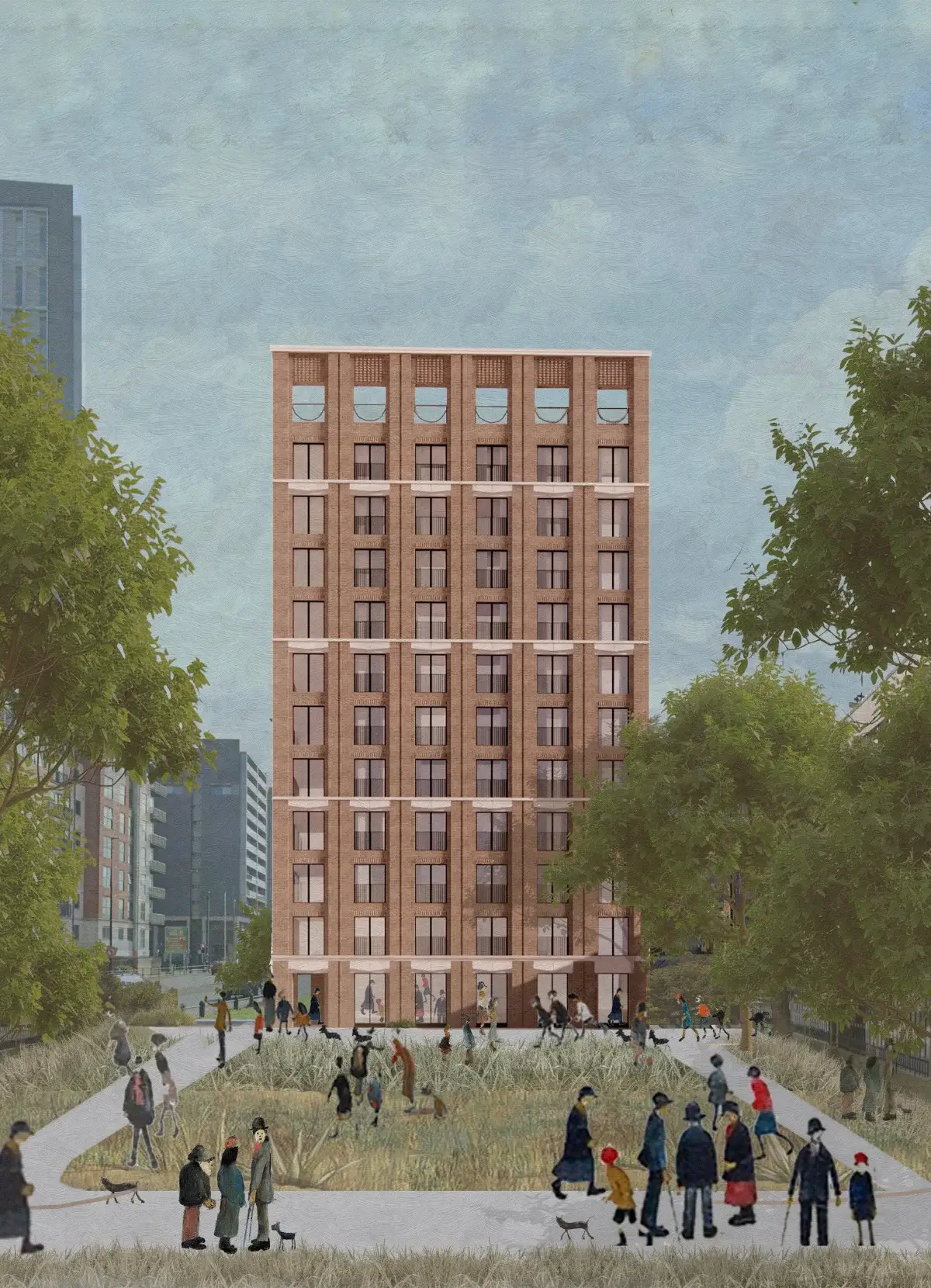 A CGI image showing the proposed development